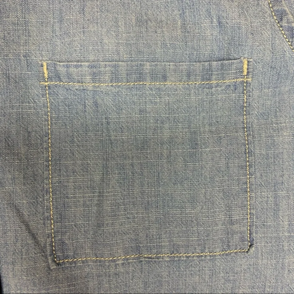 MADEWELL CHAMBRAY SLEEVELESS SHIRT DRESS - Picture 7 of 7